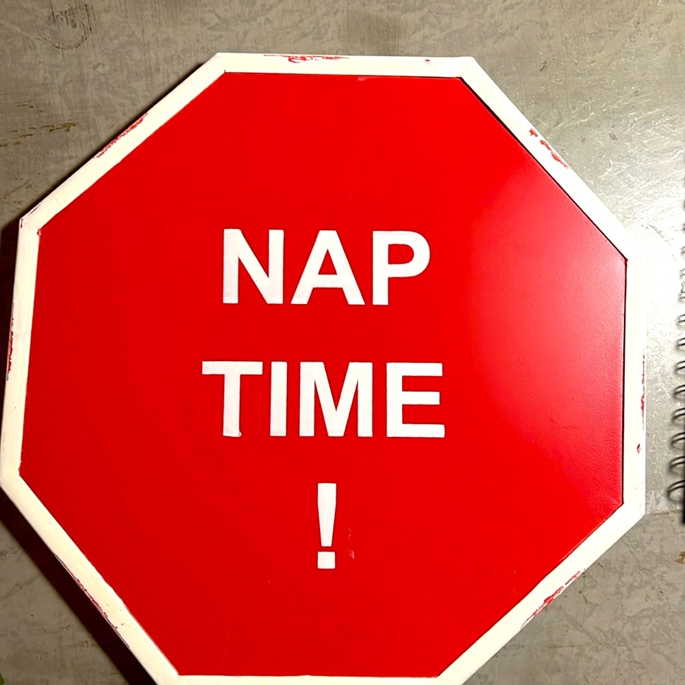 New, metal sign “ NAP TIME”